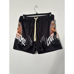 Civil Regime Mens Medium Black Eternal Skies Mesh Shorts Drawstrings Basketball